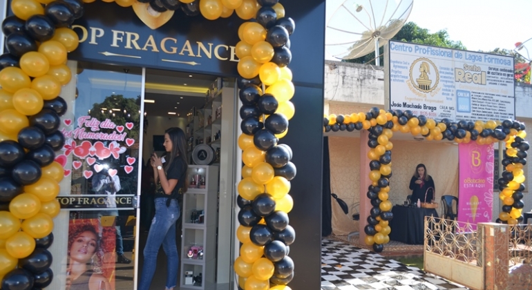 TOP FRAGANCE comemora dois anos de sucesso em Lagoa Formosa e presenteia clientes