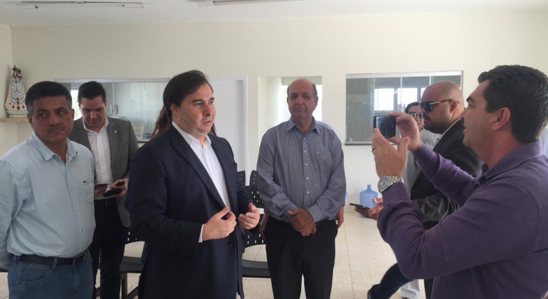 Presidente da Câmara Federal Rodrigo Maia visita Patos de Minas