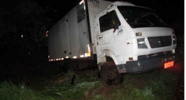 Motorista de caminhão perde controle direcional e sai da pista na BR-354 próximo a Lagoa Formosa Motorista de caminhão perde controle direcional e sai da pista na BR-354 próximo a Lagoa Formosa
