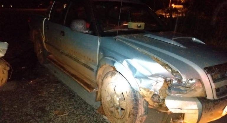 Motorista com sintomas de embriaguez provoca acidente na BR-354 no trevo de Lagoa Formosa