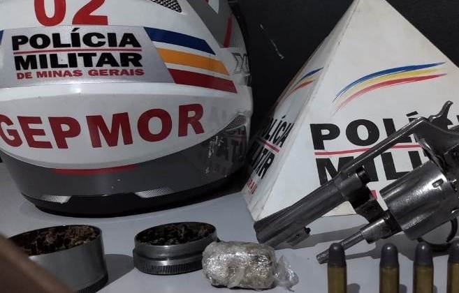 Casal é preso com droga e arma de fogo na cidade de Patos de Minas