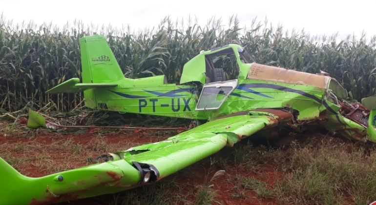 Piloto de avião agrícola morre em acidente aéreo no município de Coromandel