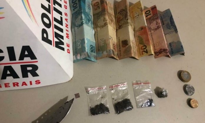 Polícia Militar de Carmo do Paranaíba encaminha três pessoas para a delegacia suspeitas de tráfico de drogas