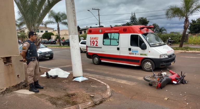 Motociclista morre e filho fica ferido em acidente no Bairro Bela Vista em Patos de Minas