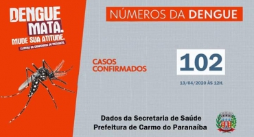 Carmo do Paranaíba já ultrapassa 100 casos confirmados de dengue