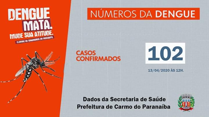 Carmo do Paranaíba já ultrapassa 100 casos confirmados de dengue