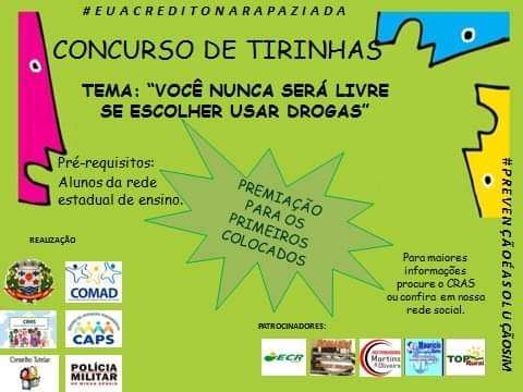 Lagoa Formosa: Conselho Municipal antidrogas realiza concurso junto às escolas da rede estadual