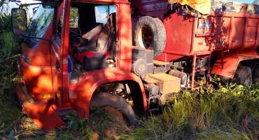 Motorista perde controle direcional depois de cochilar ao volante  e causa acidente em Rio Paranaíba