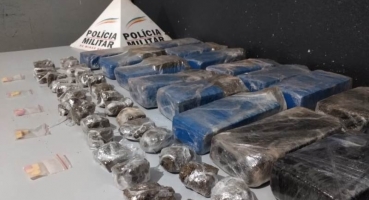 PM localiza e apreende aproximadamente  9 quilos de maconha e comprimentos de ecstasy em Patos de Minas