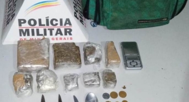 Ciclista é detido com droga no Bairro Nossa Senhora Aparecida em Patos de Minas