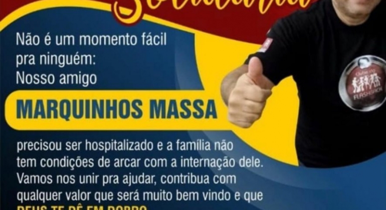 COVID-19: amigos fazem vaquinha para pagar tratamento médico do radialista Marquinhos Massa