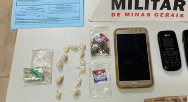  Polícia Militar de Coromandel prende suspeito de tráfico de drogas