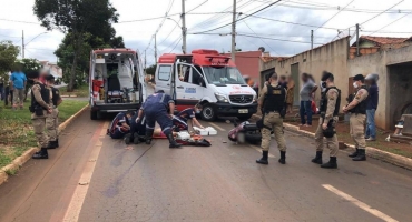 Idosa morre após ser atropelada por motocicleta na Avenida das Paineiras em Patos de Minas