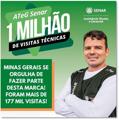 Programa ATeG celebra 1 milhão de visitas técnicas; quase 20% são de MG