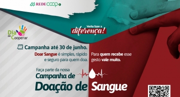 Sicoob Credipatos e Rede Coop realizam campanha de doação de sangue 