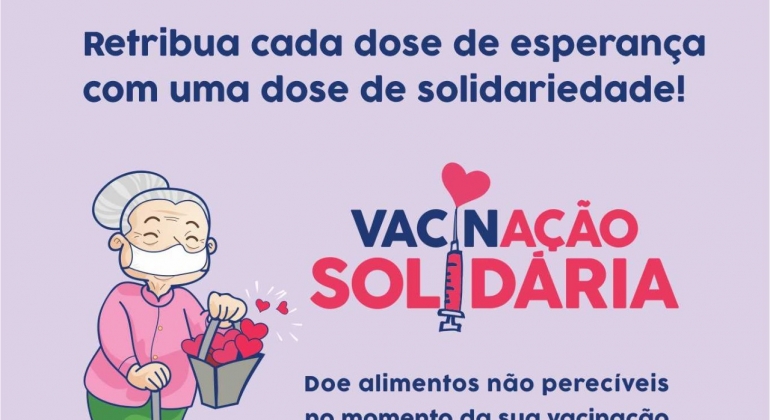 Alimentos para a campanha “VacinAção Solidária” podem ser entregues no UNIPAM