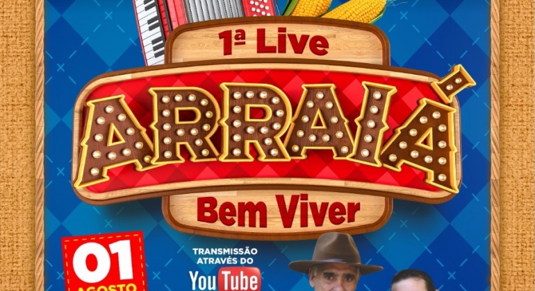 Live do Arraiá Bem Viver acontece neste domingo (01/08) na cidade de Lagoa Formosa 