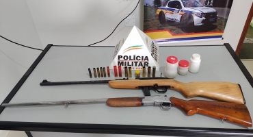 Rifle, espingarda e munições são aprendidos na zona rural de Matutina