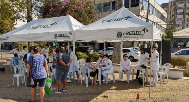  Avaliações gratuitas sobre possíveis sequelas pós COVID foram realizadas pela na Praça do Coreto, em Patos de Minas  