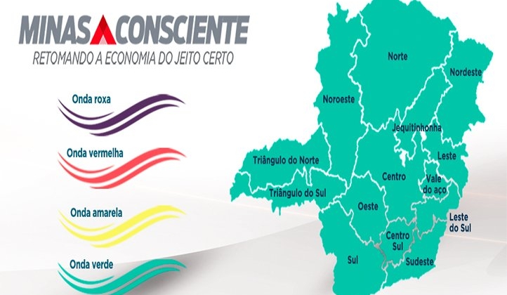 Todas as regiões do Estado de Minas Gerais estão na onda verde do programa Minas Consciente