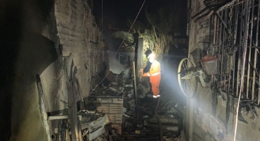 Incêndio destrói parte de residência no Bairro Ginásio em Lagoa Formosa