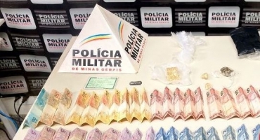 Patrocínio: PM prende um usuário e três suspeitos de tráfico de drogas