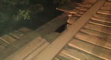 Morador reclama de situação de ponte no Distrito de Alagoas em Patos de Minas