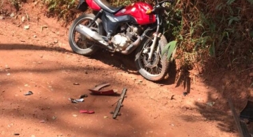 Motoqueiro inabilitado sofre fratura em acidente ocorrido na zona rural de São Gotardo 