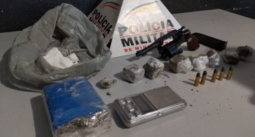 Adolescente é detido com drogas e arma de fogo em Patos de Minas