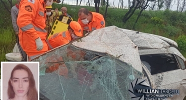 Mulher natural de Patos de Minas morre em acidente automobilístico na BR-146 