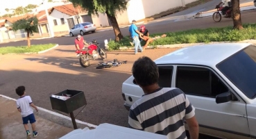 Condutor de bicicleta motorizada sofre fratura durante acidente na cidade Carmo do Paranaíba 