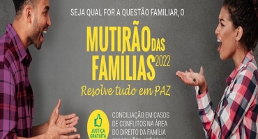 Defensoria Pública abre inscrições para mutirão de conciliação de conflitos familiares em Patos de Minas