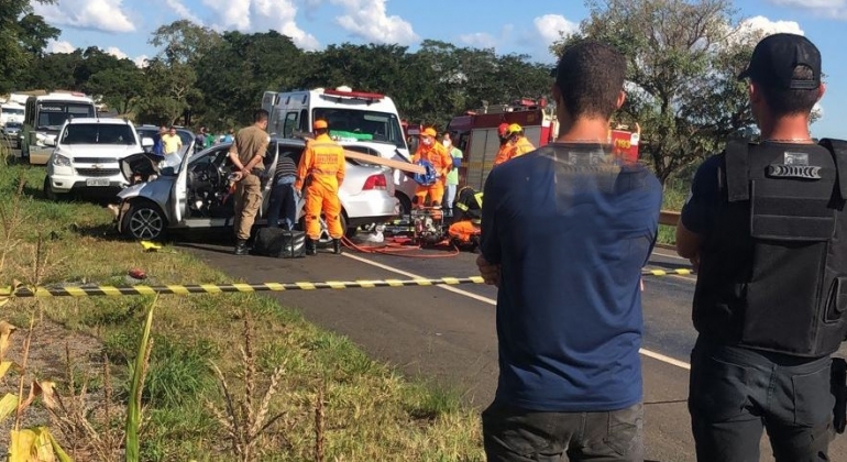 Criança morre em grave acidente na BR-354 próximo à Ponte sobre o Córrego São Bartolomeu