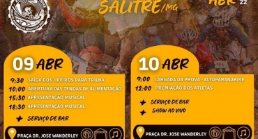 Serra do Salitre recebe segunda etapa do Desafio AMAPAR de Mountain Bike no próximo final de semana