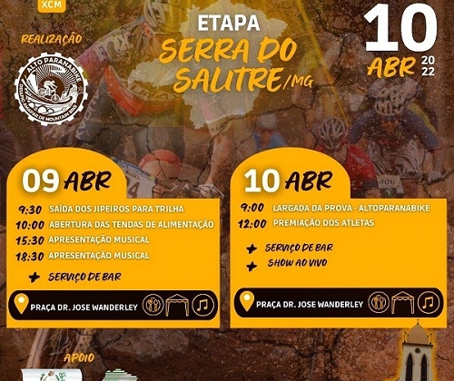 Serra do Salitre recebe segunda etapa do Desafio AMAPAR de Mountain Bike no próximo final de semana