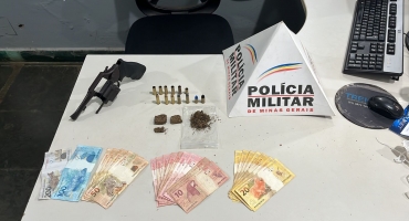 Suspeitos de tráfico de drogas em festa no município de São Gotardo são flagrados com arma e munições