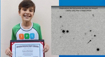 Menino de 8 anos de Patos de Minas descobre possível asteroide e é reconhecido pela NASA