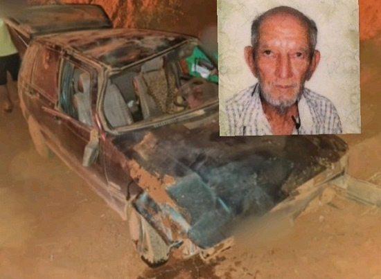 Idoso de 80 anos morre após capotar veículo na estrada dos Trinta Paus em Patos de Minas