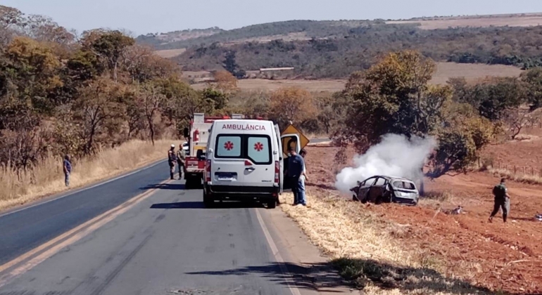 Motociclista morre em colisão com automóvel na MGC-354 no município de Presidente Olegário 