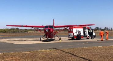 Mulher de 36 anos é transferida de Patos de Minas para Belo Horizonte em aeronave do Corpo de Bombeiros para receber transplante de coração 