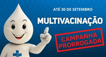 Prorrogada Campanha de Vacinação contra Poliomielite e Multivacinação até 30 de setembro