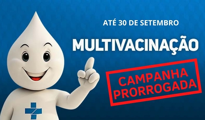 Prorrogada Campanha de Vacinação contra Poliomielite e Multivacinação até 30 de setembro