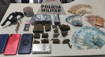 São Gotardo – Dois jovens são presos por tráfico de drogas e posse ilegal de arma de fogo