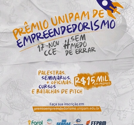 Abertas as inscrições para a 12ª edição do Prêmio UNIPAM de Empreendedorismo Abertas as inscrições para a 12ª edição do Prêmio UNIPAM de Empreendedorismo