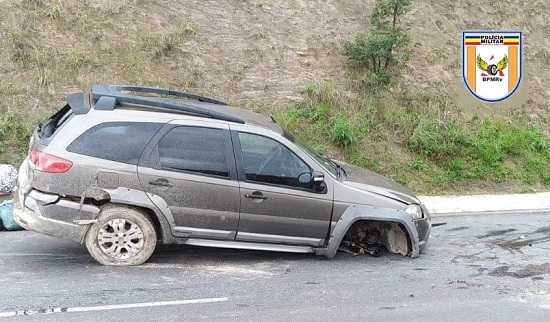 Motorista sofre acidente ao tenta reduzir velocidade de carro após visualizar radar fixo na BR-146 em Serra do Salitre