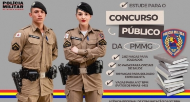 Concurso Polícia Militar de Minas Gerais 2023: Edital e Inscrição para 2.821 vagas de Soldado