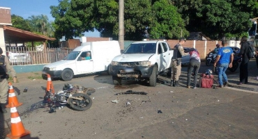 Motociclista fica ferido em acidente no bairro Cerrado,em Patos de Minas