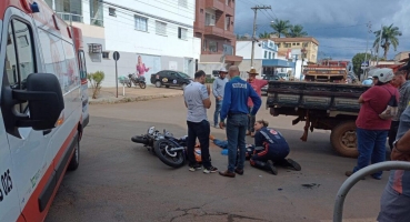 Motociclista fica ferido em mais um acidente no cruzamento da ruas Dona Luíza e Maranhão