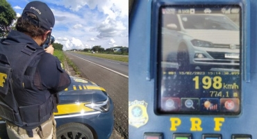 Minas Gerais: PRF flagra automóvel trafegando a quase 200 km/h durante Operação Dia do Trabalhador