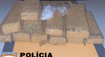 Coromandel - Polícia Militar Rodoviária apreende grande quantidade de drogas com motorista que fugiu de abordagem 